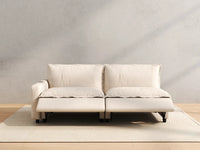 2 Piece Beige Linen Flex Nook Loveseats 2 Seater 5