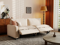 2 Piece Beige Linen Flex Nook Loveseats 2 Seater 7