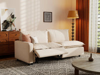 2 Piece Beige Linen Small Space Loveseats 2 Seater 7