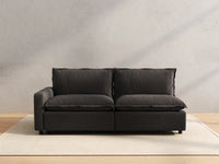 2 Piece Grey Linen Bedroom Corner Loveseats 2 Seater 4
