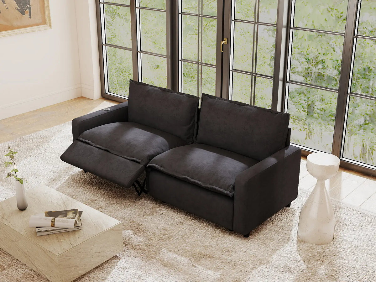 2 Piece Grey Linen Flex Nook Loveseats 2 Seater 1 3a9e2911 f0d9 4a25 9c74 9287099770f7
