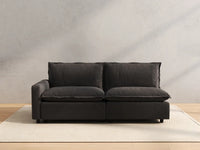 2 Piece Grey Linen Flex Nook Loveseats 2 Seater 4