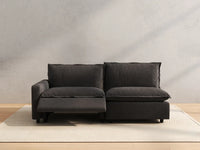 2 Piece Grey Linen Flex Nook Loveseats 2 Seater 5