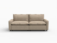 2 Piece Khaki Linen Dorm Room Loveseats 2 Seater 2