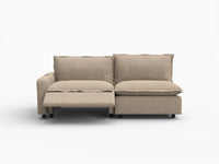 2 Piece Khaki Linen Efficient Modern Loveseats 2 Seater 3