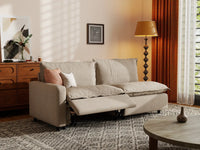 2 Piece Khaki Linen Efficient Modern Loveseats 2 Seater 7