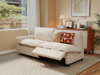 Modular Cero Reclining Sectionals | 2-Piece Beige Linen Flex Nook Loveseats 2-Seater