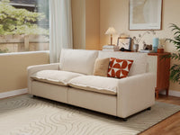 Modular Cero Modular Sectionals | 2-Piece Beige Linen Flex Nook Loveseats 2-Seater
