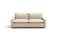 Modular Cero Reclining Sectionals | 2-Piece Beige Linen Flex Nook Loveseats 2-Seater