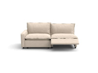 Modular Cero Reclining Sectionals | 2-Piece Beige Linen Flex Nook Loveseats 2-Seater