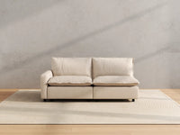 Modular Cero Modular Sectionals | 2-Piece Beige Linen Flex Nook Loveseats 2-Seater