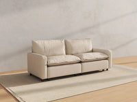 Modular Cero Modular Sectionals | 2-Piece Beige Linen Flex Nook Loveseats 2-Seater