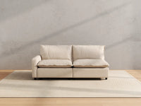 Modular Cero Reclining Sectionals | 2-Piece Beige Linen Flex Nook Loveseats 2-Seater