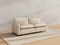 Modular Cero Modular Sectionals | 2-Piece Beige Linen Flex Nook Loveseats 2-Seater