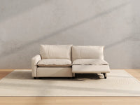 Modular Cero Reclining Sectionals | 2-Piece Beige Linen Flex Nook Loveseats 2-Seater