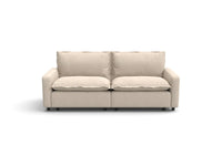 Modular Cero Modular Sectionals | 2-Piece Beige Linen Flex Nook Loveseats 2-Seater