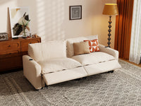 Modular Cero Reclining Sectionals | 2-Piece Beige Linen Flex Nook Loveseats 2-Seater