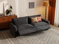 Modular Cero Small Space Loveseat Recliner | 2-Piece Grey Linen Flex Nook Loveseats 2-Seater