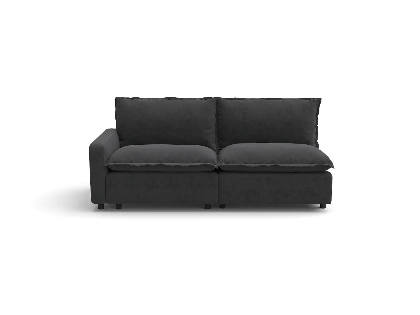 Modular Cero Reclining Sectionals | 2-Piece Grey Linen Flex Nook Loveseats 2-Seater