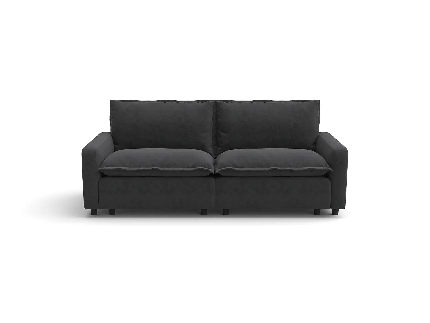 Modular Cero Modular Sectionals | 2-Piece Grey Linen Flex Nook Loveseats 2-Seater