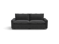 Modular Cero Small Space Loveseat Recliner | 2-Piece Grey Linen Flex Nook Loveseats 2-Seater