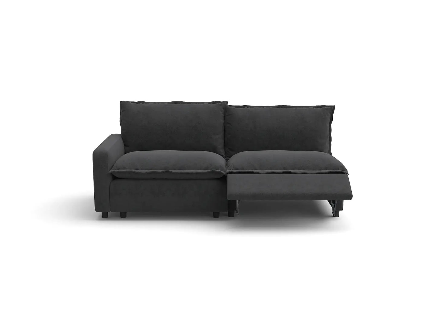 Modular Cero Reclining Sectionals | 2-Piece Grey Linen Flex Nook Loveseats 2-Seater