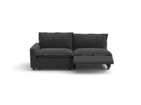 Modular Cero Reclining Sectionals | 2-Piece Grey Linen Flex Nook Loveseats 2-Seater