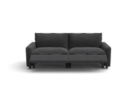 Modular Cero Small Space Loveseat Recliner | 2-Piece Grey Linen Flex Nook Loveseats 2-Seater