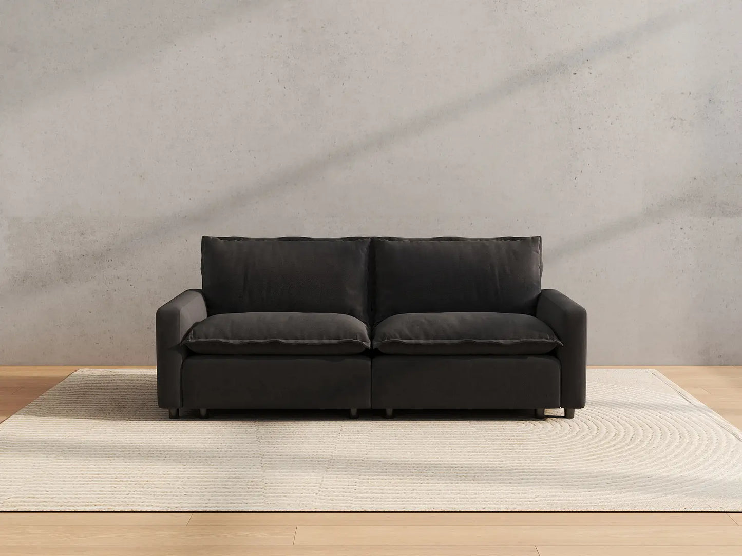 Modular Cero Modular Sectionals | 2-Piece Grey Linen Flex Nook Loveseats 2-Seater