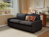 Modular Cero Modular Sectionals | 2-Piece Grey Linen Flex Nook Loveseats 2-Seater