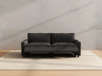 Modular Cero Small Space Loveseat Recliner | 2-Piece Grey Linen Flex Nook Loveseats 2-Seater