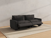Modular Cero Small Space Loveseat Recliner | 2-Piece Grey Linen Flex Nook Loveseats 2-Seater