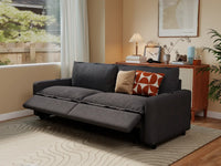 Modular Cero Small Space Loveseat Recliner | 2-Piece Grey Linen Flex Nook Loveseats 2-Seater