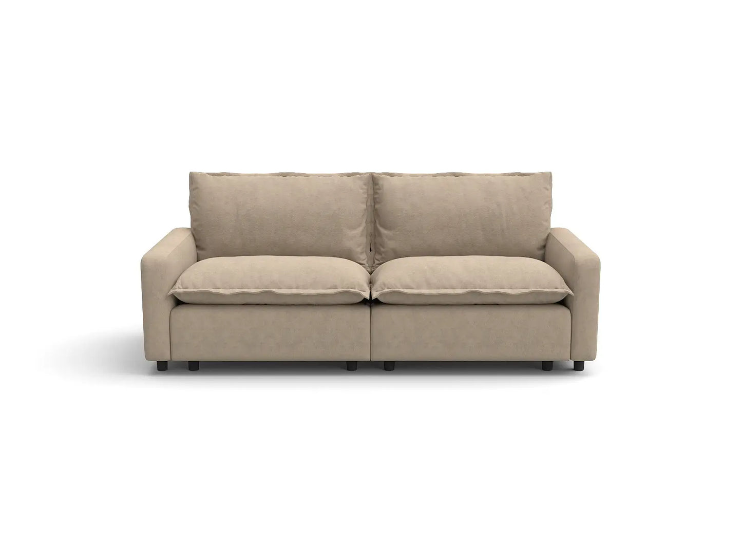 Modular Cero Modular Sectionals | 2-Piece Khaki Linen Flex Nook Loveseats 2-Seater