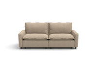 Modular Cero Modular Sectionals | 2-Piece Khaki Linen Flex Nook Loveseats 2-Seater