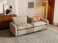 Modular Cero Modular Sectionals | 2-Piece Khaki Linen Flex Nook Loveseats 2-Seater