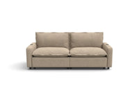 Modular Cero Reclining Sectionals | 2-Piece Khaki Linen Small Space Loveseats 2-Seater
