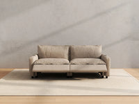 Modular Cero Reclining Sectionals | 2-Piece Khaki Linen Small Space Loveseats 2-Seater