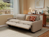 Modular Cero Reclining Sectionals | 2-Piece Khaki Linen Small Space Loveseats 2-Seater