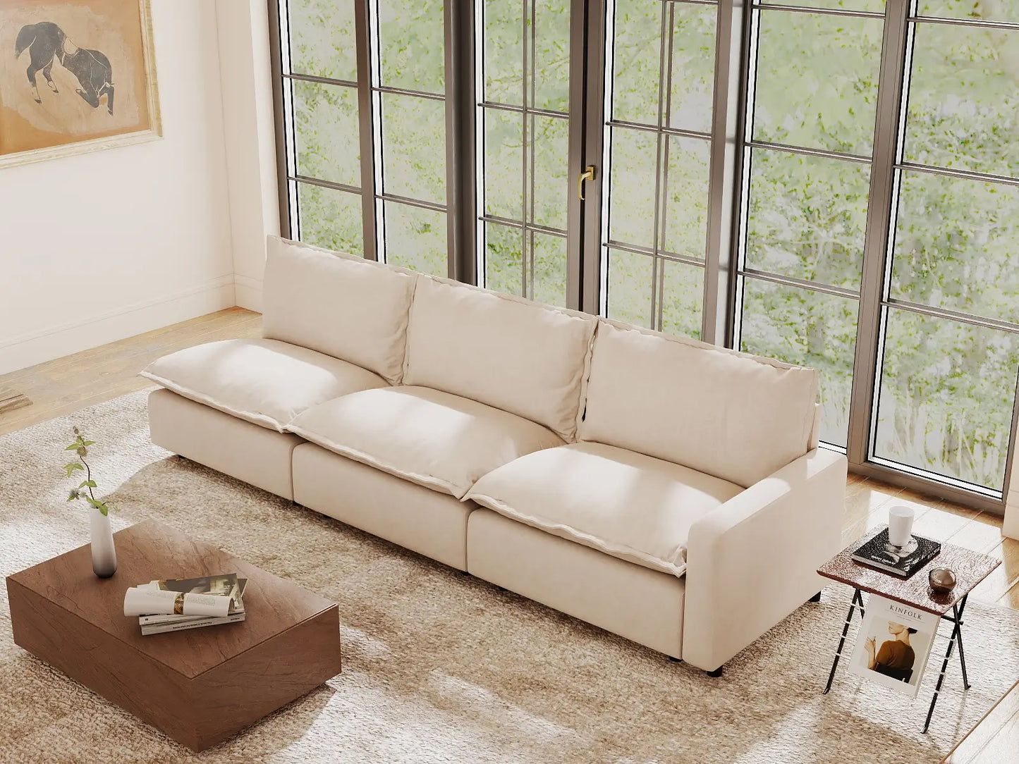 3 Piece Beige Linen Home Living Couch Sectionals 3 Seater 1 4c53d623 f263 4cea a5f6 e714f743cf22