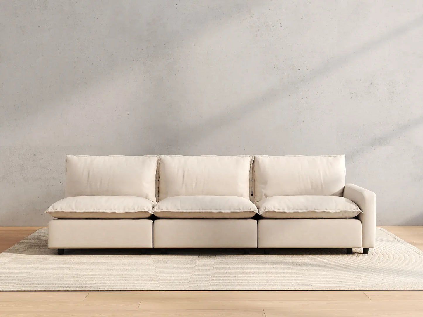 3 Piece Beige Linen Home Living Couch Sectionals 3 Seater 3 c49d709f 9d07 4766 9b06 8f2e79eb79ff