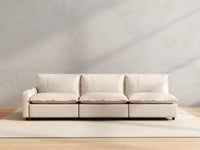 3 Piece Beige Linen Home Living Couch Sectionals 3 Seater 4