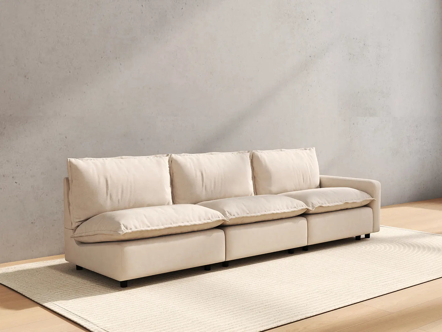 3 Piece Beige Linen Home Living Couch Sectionals 3 Seater 4 6c316f81 a63e 4a2c 80cf 4e954953cb24