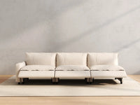 3 Piece Beige Linen Home Living Couch Sectionals 3 Seater 5