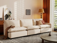 3 Piece Beige Linen Home Living Couch Sectionals 3 Seater 5 083f54be 550f 4a6e b45b cc6944efa661