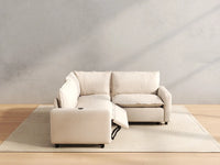 3 Piece Beige Linen Italian Minimalist V Shaped Sectionals 3 Seater 5