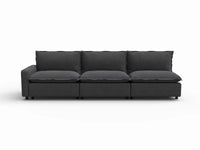 3 Piece Grey Linen Home Living Couch Sectionals 3 Seater 2