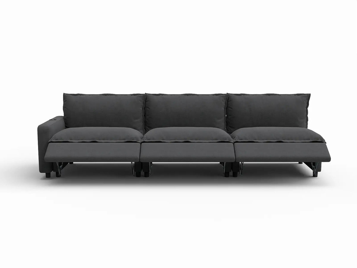 3 Piece Grey Linen Home Living Couch Sectionals 3 Seater 3