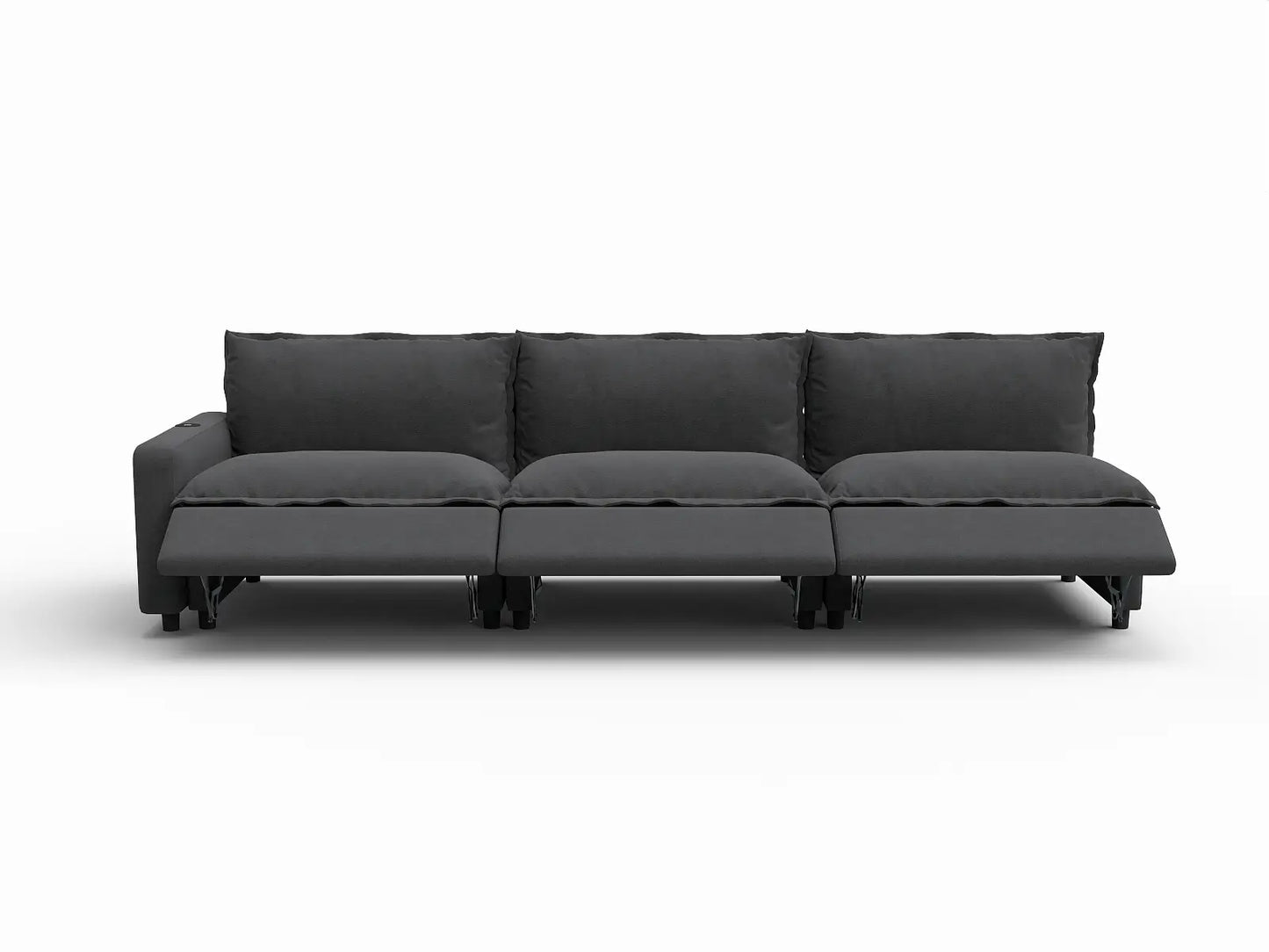 3 Piece Grey Linen Home Living Couch Sectionals 3 Seater 3