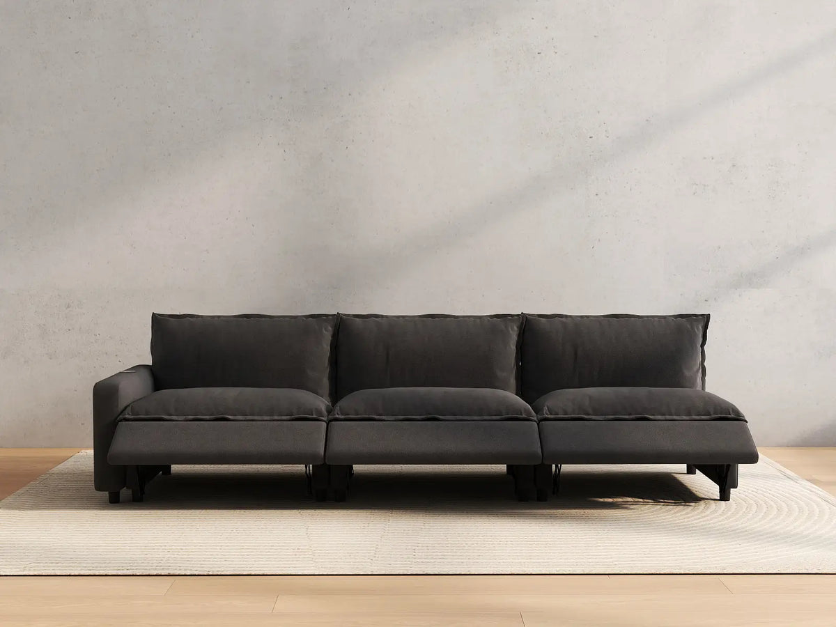3 Piece Grey Linen Home Living Couch Sectionals 3 Seater 5